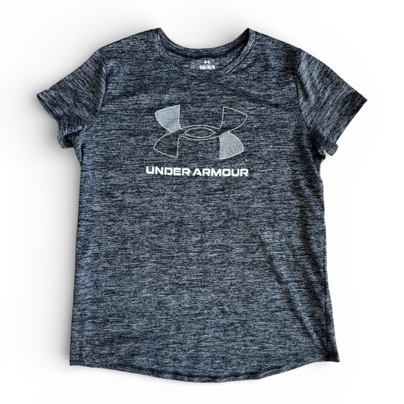 Under Armour Other - Under Armour Kids Logo Graphic T Shirt Gray Youth Large YLG Loose Fit